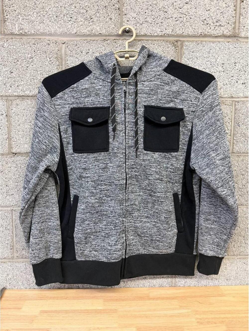 Rebel Minds Full Zip Hoodie XL Gray Black Streetwear